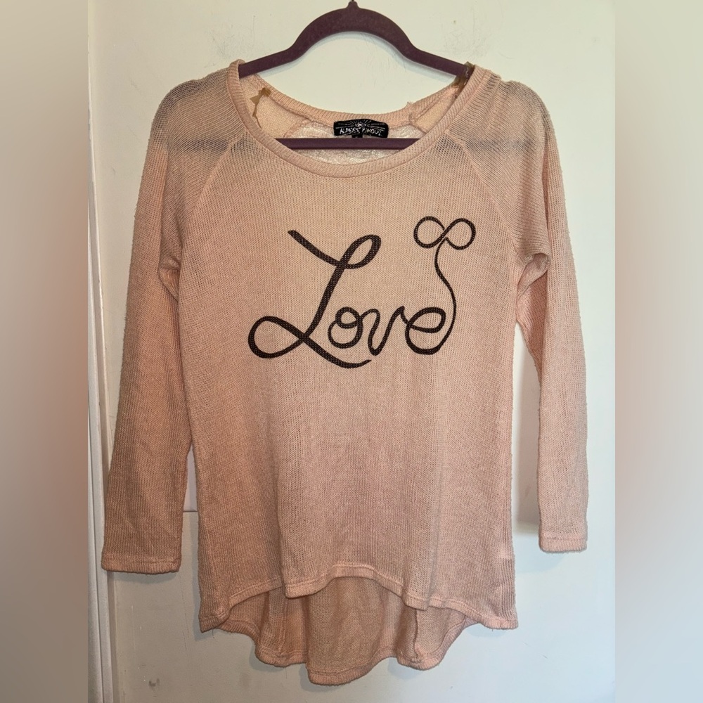 Almost Famous Blush Knit Sweater
